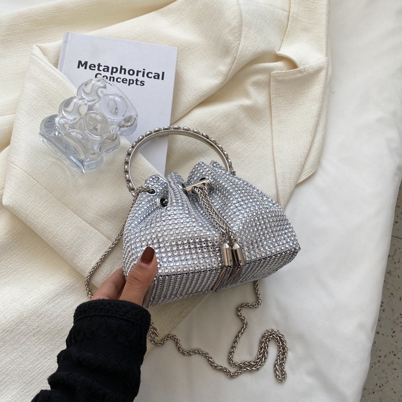 Túi Đeo Chéo Đính Đá Lấp Lánh Thiết Kế Mới Thời Trang Mùa Hè Cho Nữ 2022