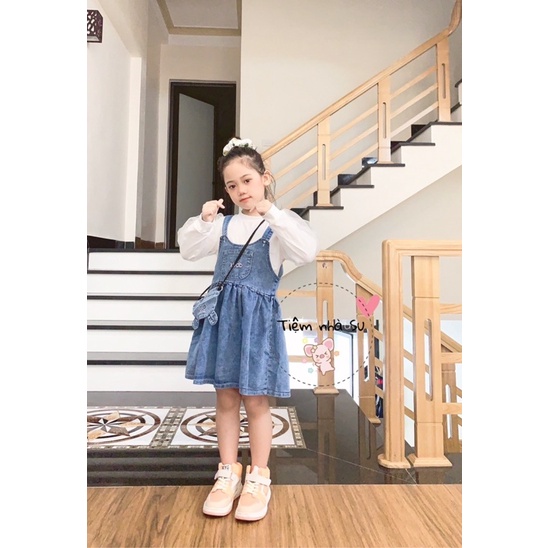 Sale bỏ mẫu - Váy bò kèm áo trong và kèm túi (08-23kg) xinh tươi xịn xò điệu đà sang chảnh đậm chất tiểu thư ❤️