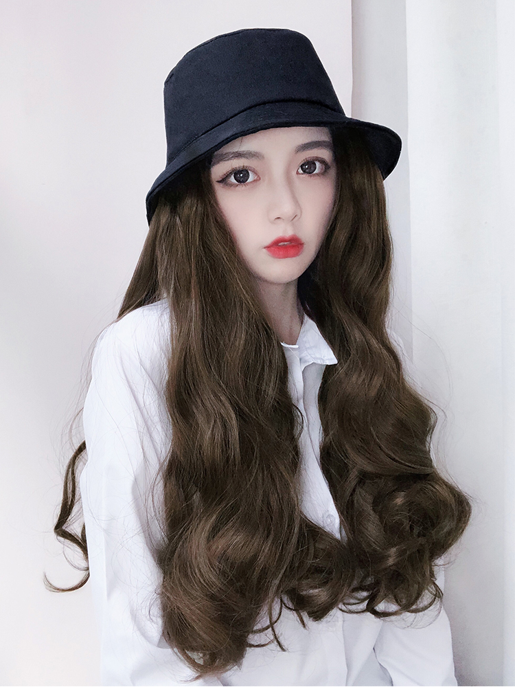 Korean style CHILDREN'S hat fashion a beautiful fashion all summer curly hair match popular hat with hair cod free shipping in stock