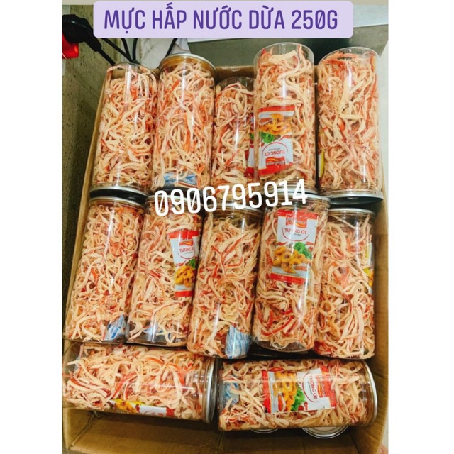 Mực Xé Sợi Hấp Nước Đứa 250G