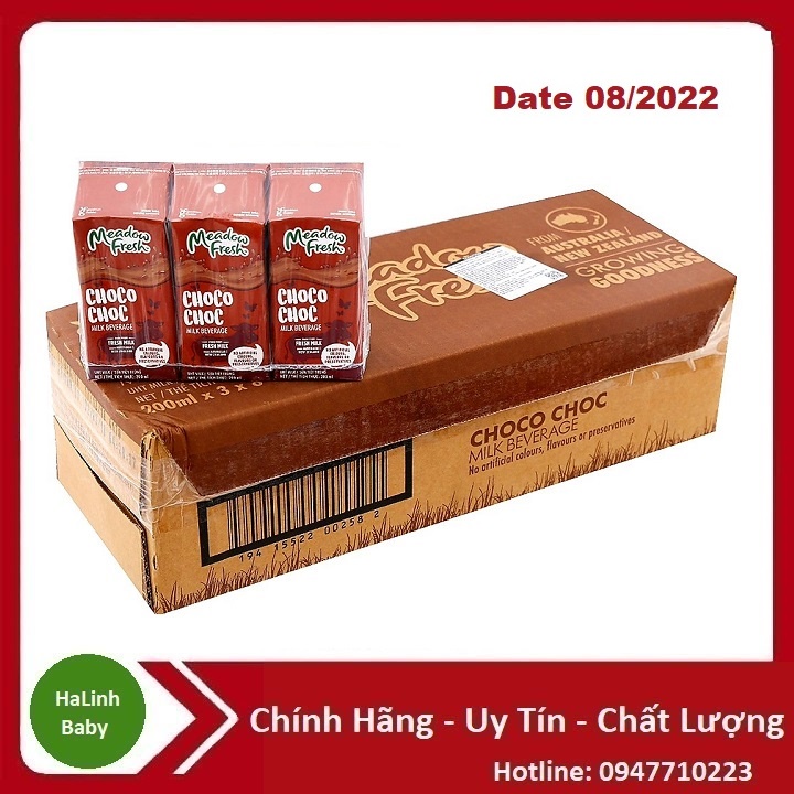 Sữa Tươi Meadow Fresh 200ml Nguyên Kem, Canxi, Socola - Nhập Khẩu Australia