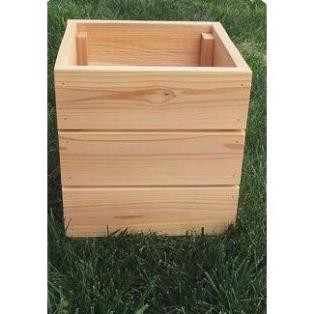 (Giá Xưởng) Chậu trồng cây gỗ thông nhập khẩu trống ngấm nước I Decor, tiểu cảnh, trang trí nội ngoại thất, ban công