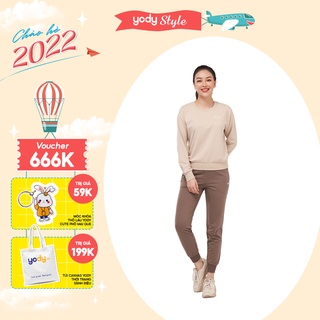 Đồ bộ nữ yody chất liệu da cá mềm mịn phong cách thể thao - btn4016