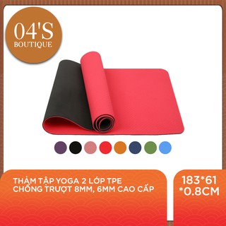 Thảm Tập Yoga 2 Lớp TPE Chống Trượt Cao Cấp