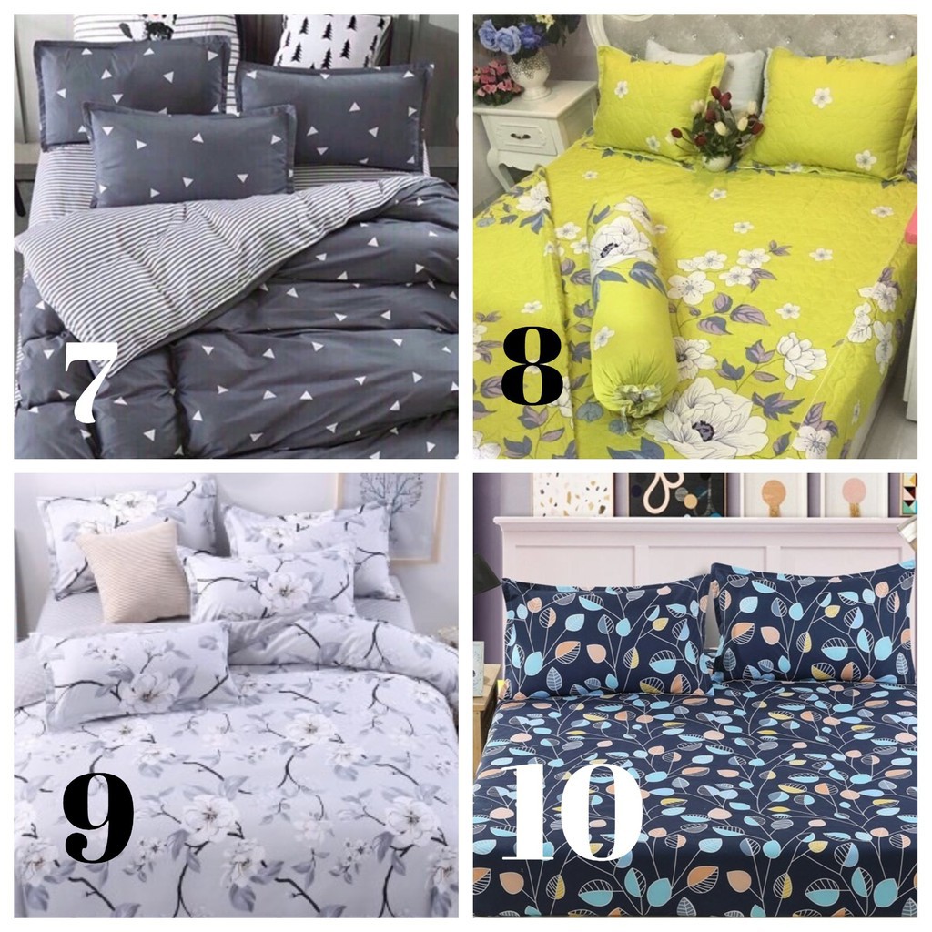 Bộ ga giường và vỏ gối poly cotton nhiều màu sắc và kích thước, drap chun bọc nệm giá rẻ | BigBuy360 - bigbuy360.vn