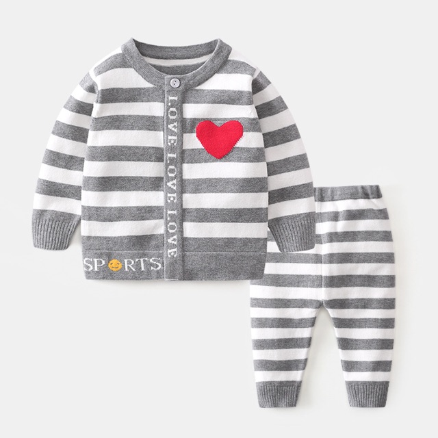 Bộ len Kemika Coolbaby xuất Hàn mẫu kẻ  7-13kg