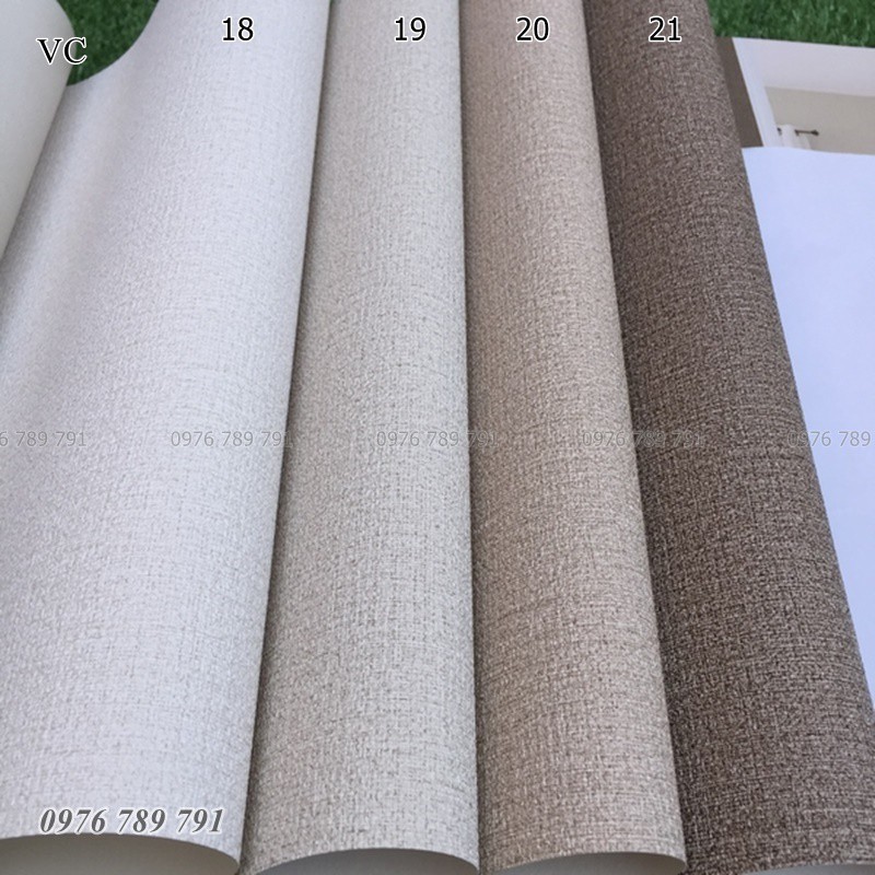 Giấy Dán Tường Hàn Quốc Màu Be Xám Vân Vải Cho Phòng Ngủ Khổ 1.06m Nhiều Mẫu Lựa Chọn
