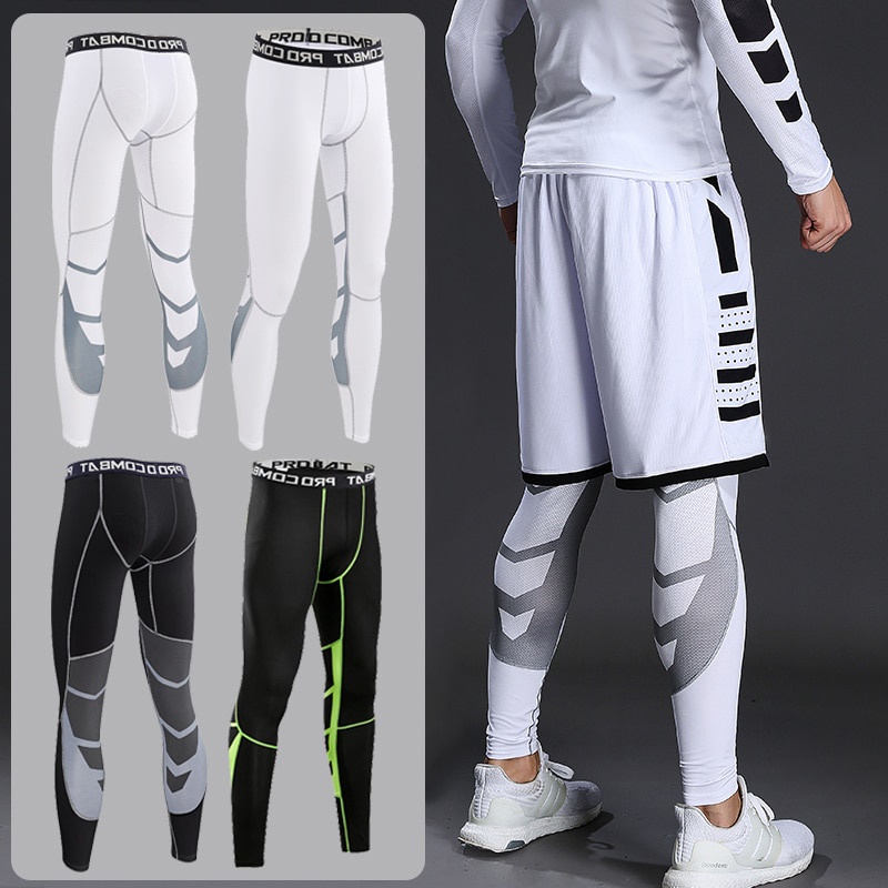 Quần Legging Nén Co Giãn Tốt Phong Cách Thể Thao Năng Động Cho Nam