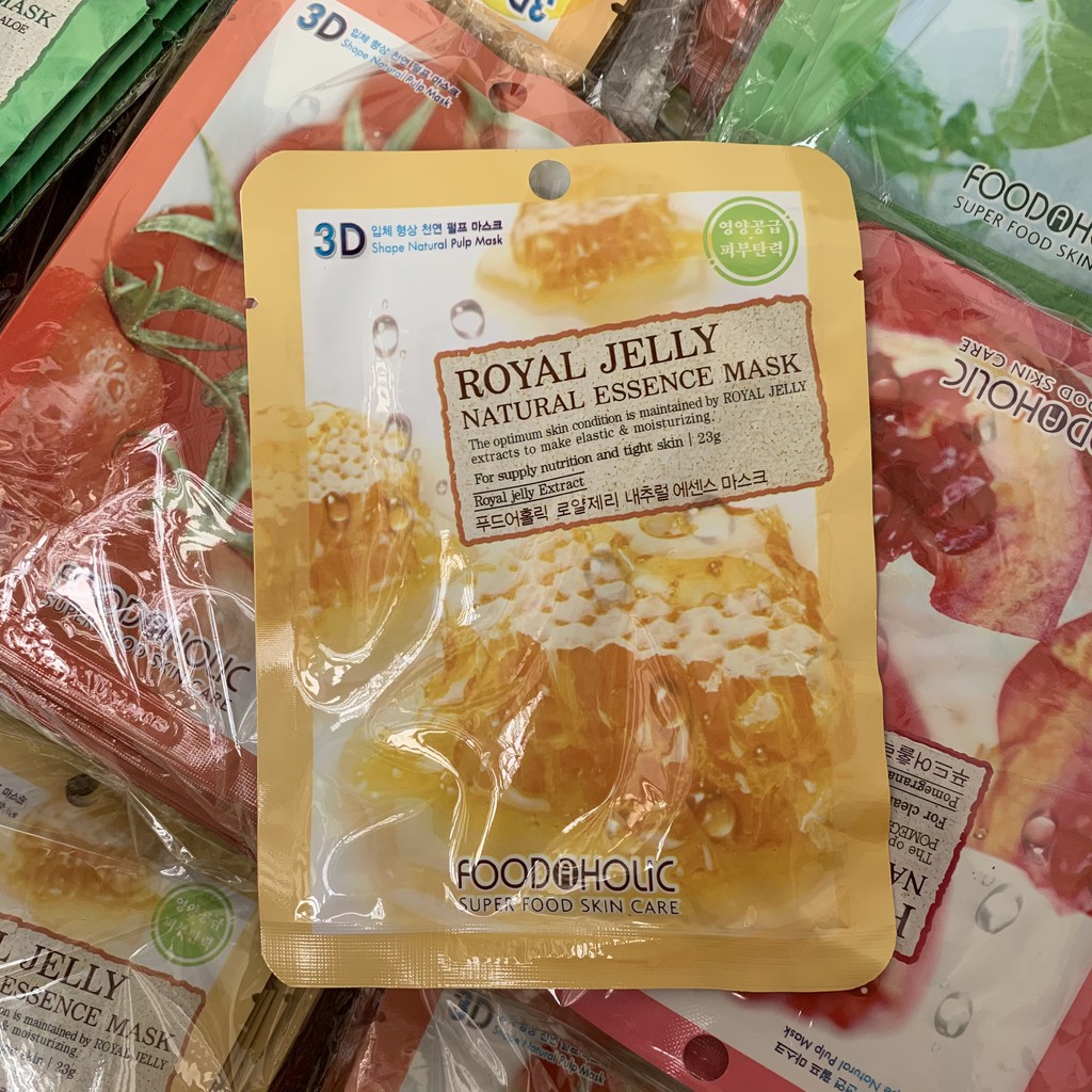 Mặt nạ giấy 3D Foodaholic Mask, mặt nạ Hàn Quốc giúp cấp ẩm, làm mát da, dưỡng da trắng sáng, mịn màng, lẻ 01 mask | BigBuy360 - bigbuy360.vn