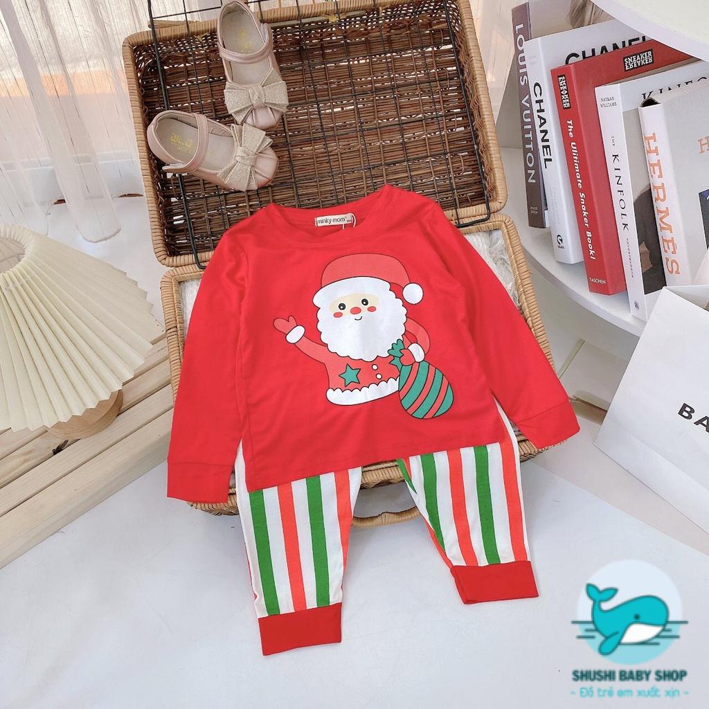 [Có sẵn] [FreeShip] [Ảnh thật] Bộ Dài Noel Thun Lạnh Mát Minky Mom Xinh Xĩu