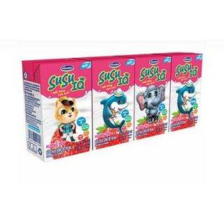 SỮA CHUA UỐNG SUSU IQ HƯƠNG DÂU - Lốc 4 hộp×110ml