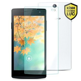 Kính cường lực oppo R827 / Find 5 mini kính trong suốt mài cạnh tặng kèm khăn lau.