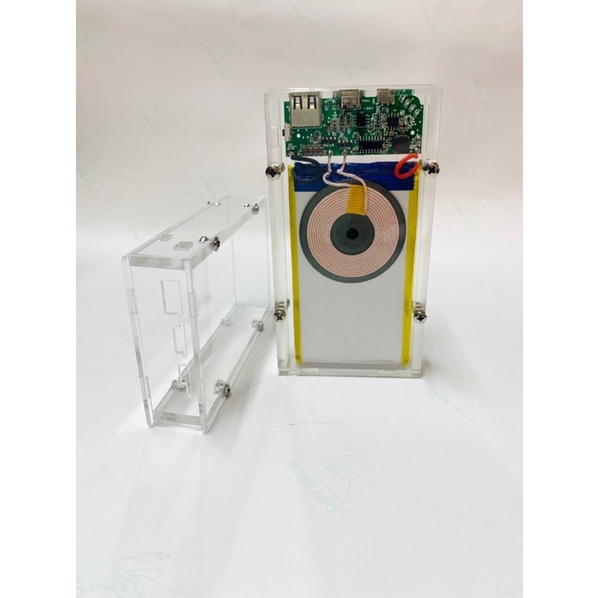 - Pin sạc dự phòng mica trong suốt sạc không dây