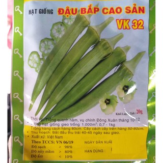 Hạt giống Đậu bắp 20g