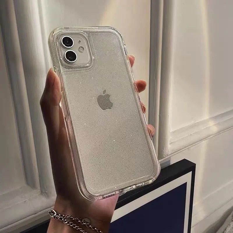 Ốp điện thoại mềm trong suốt lấp lánh cho iphone 13 13promax 11 12promax iPhoneX SE
