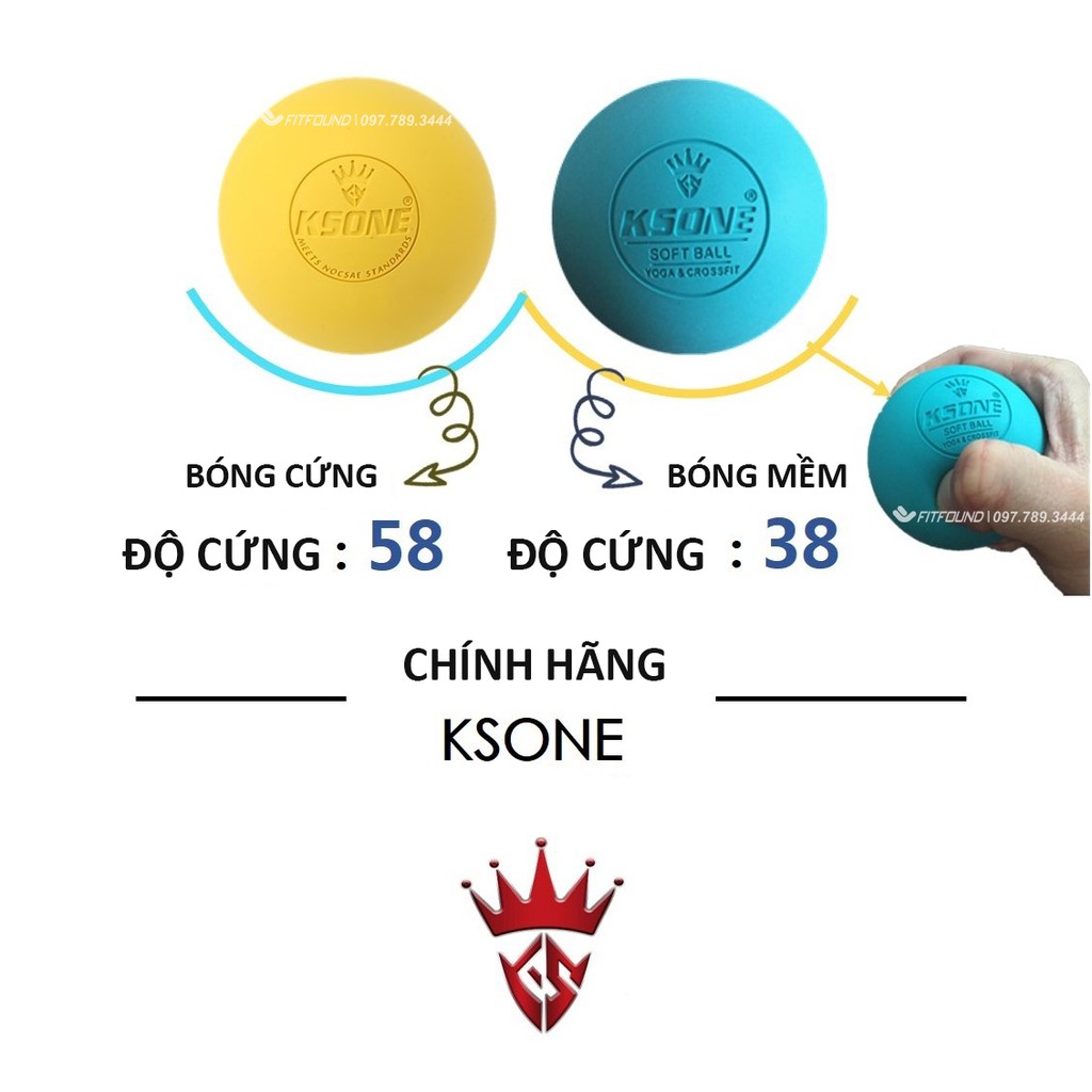 Bóng cao su đặc giãn cơ , dãn cơ- lacrosse ball Ksone