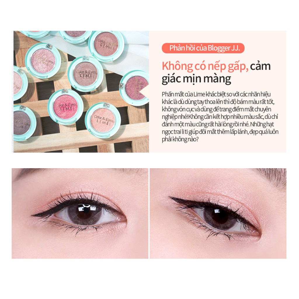 Phấn Mắt Lime Color & Eyes Single Shadow 1.4g (Nhũ Ít) | BigBuy360 - bigbuy360.vn