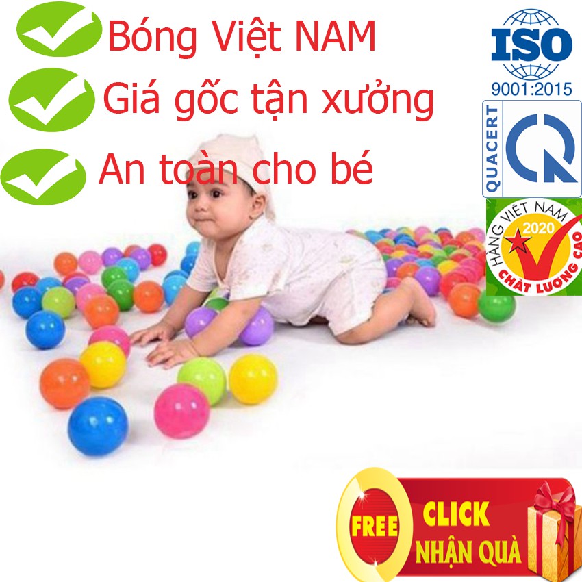 [Mã TOYNOV hoàn 20K xu đơn 50K] Combo 500 quả bóng nhựa Việt Nam xuất khẩu chính hãng XHP NPP Hưng Long HP