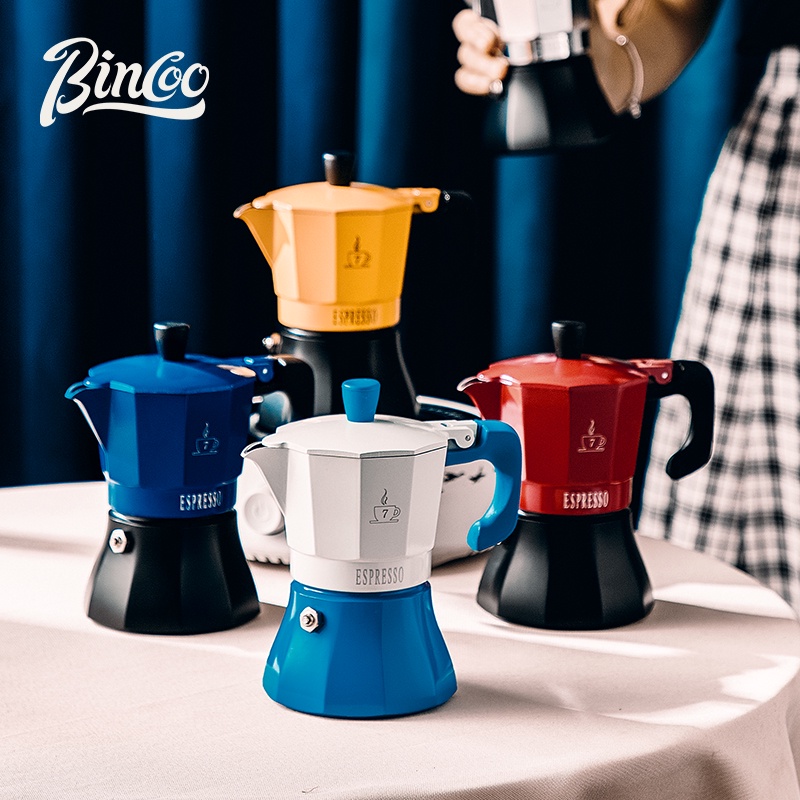 Bình moka BINCOO pha cà phê espresso có vòng bột 150ml/ 300ml