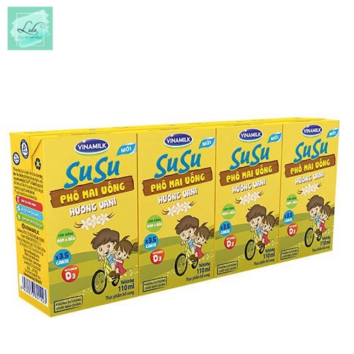 Combo 3 Lốc Phô Mai Uống Susu - Lốc 4 Hộp 110Ml - Lulu Mart