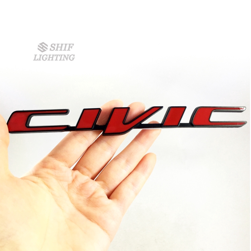 Miếng dán hình chữ CIVIC bằng kim loại trang trí cho xe ô tô Honda Civic