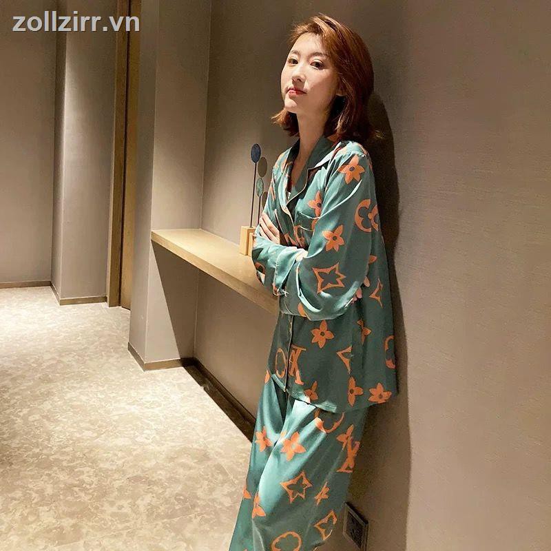 Bồ đồ ngủ chất liệu lụa dài tay dáng rộng size M-5XL Hàn Quốc dành cho nữ | BigBuy360 - bigbuy360.vn