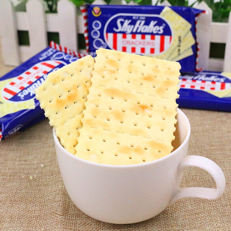 Thố to bánh quy không đường M.Y.San Sky Flakes Crackers Philippine 800gr cho người tiểu đường, ăn kiêng giảm cân healthy