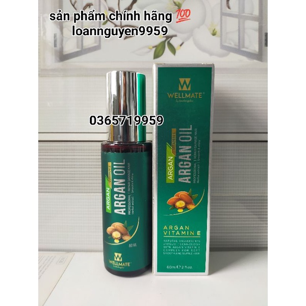 WELLMATE ARGAN OIL tinh dầu dưỡng tóc (60ml)