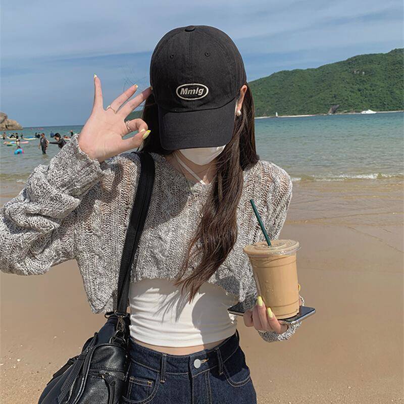 Áo khoác croptop nu Áo Len Hai Dây Dệt Kim Dáng Ngắn Phong Cách Hàn Quốc Thời Trang Mùa Thu Cho Nữ