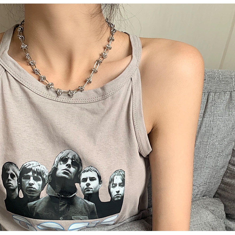 Vòng cổ nam nữ hiphop 45+5 cm thép không rỉ