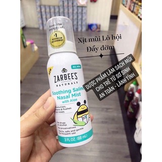 Xịt mũi vô trùng Zarbee Natural 88ml date 2023