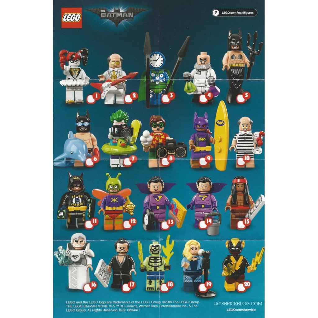 LEGO - Nhân vật Lego Tropical Joker số 7 - Minifigures Batman Movie Series II  likenew