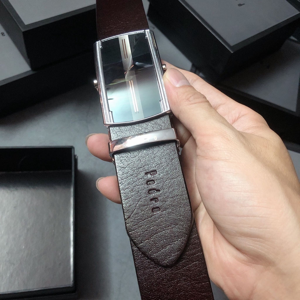 Nịt nam con lăn trắng sọc hai bên - NN292