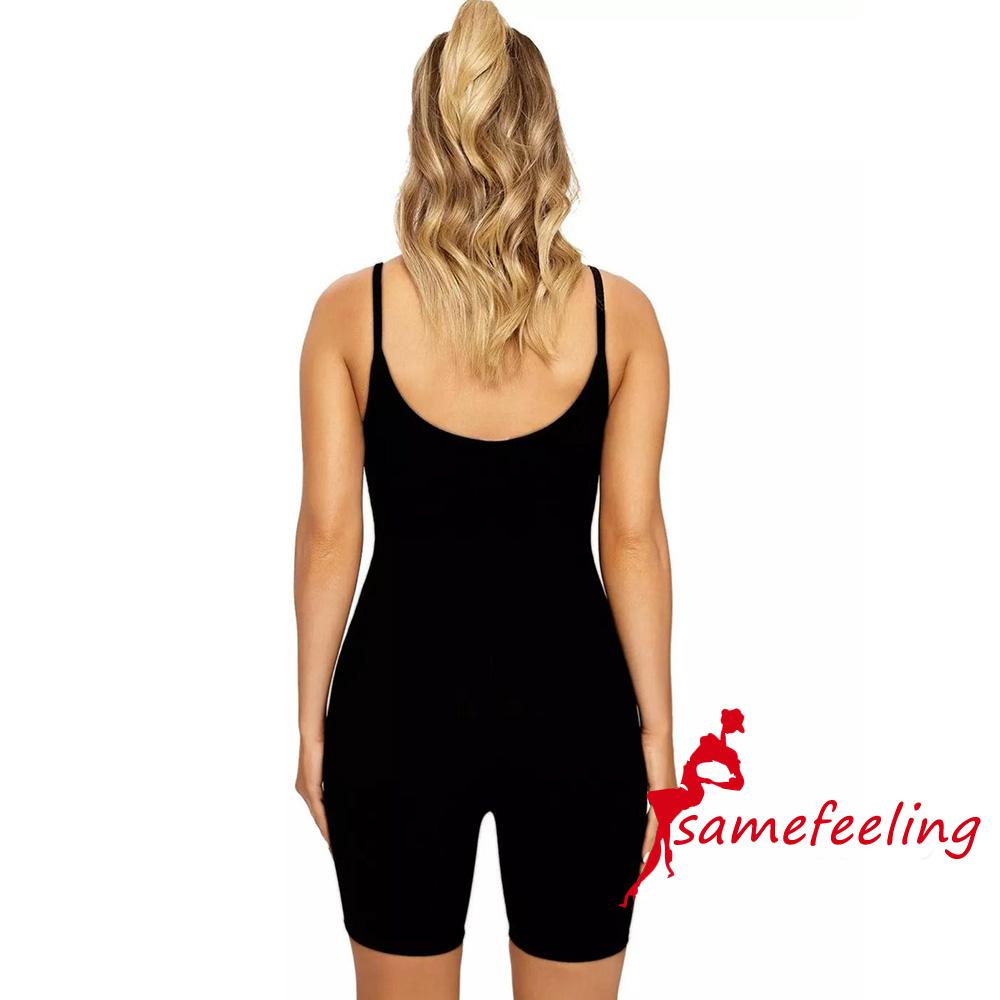 Sf Bộ Áo Liền Quần Hai Dây Màu Trơn Dáng Ôm Thời Trang Mùa Hè Cho Nữ