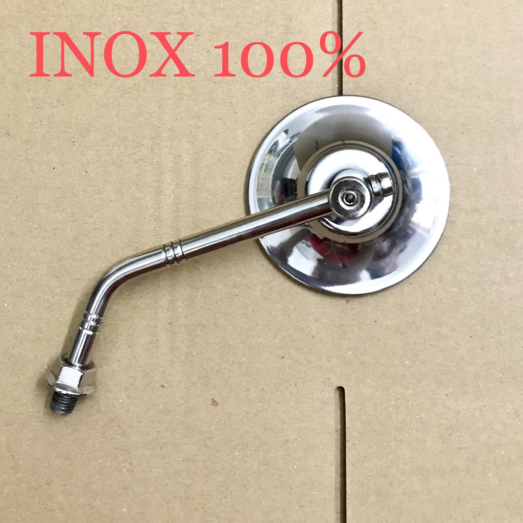 Kính gương chiếu hậu tròn INOX 100% xe máy [FREESHIP]