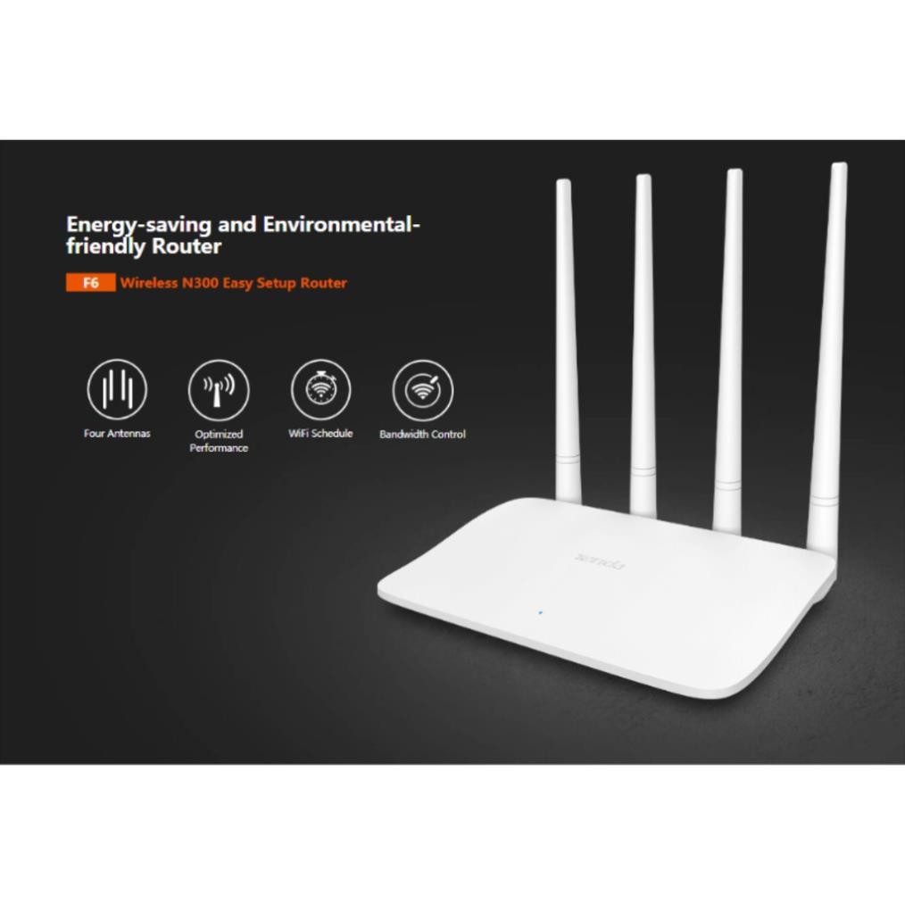 Phát Wifi Tenda F6 tốc độ 300M, 4anten,  2 Phiên Bản Firmware English/Nội  Địa Version 2020