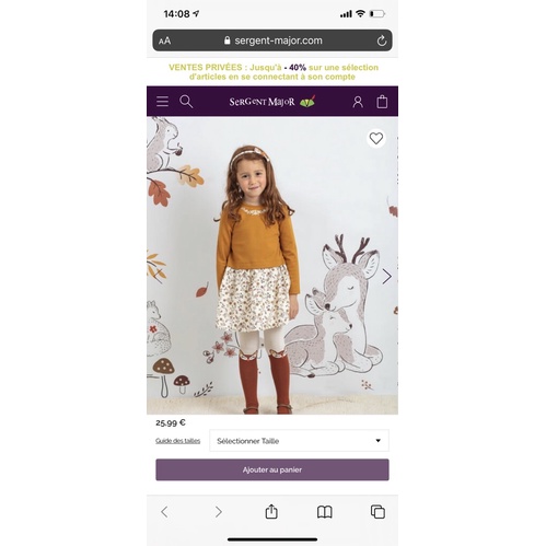Váy Thu Vải Dày Bé Gái Hoa Lá SergentMajor