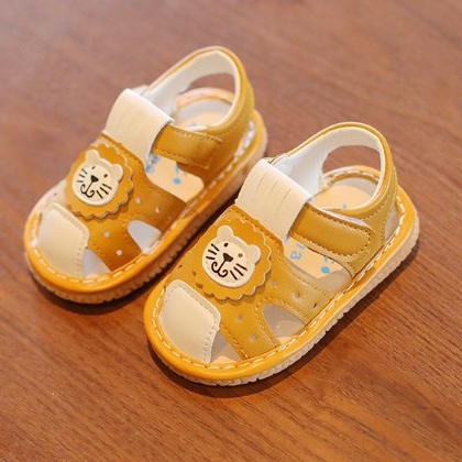 Dép rọ, sandal tập đi đế mềm hổ con cho bé trai bé gái 0-2 tuổi(Hàng Quảng châu)