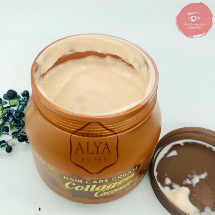 Kem Hấp Ủ Dừa Karanz Collagen Coconut, Avocado 1000ml| Phục Hồi Tóc, Giúp Tóc Siêu Mềm Mượt ALYA