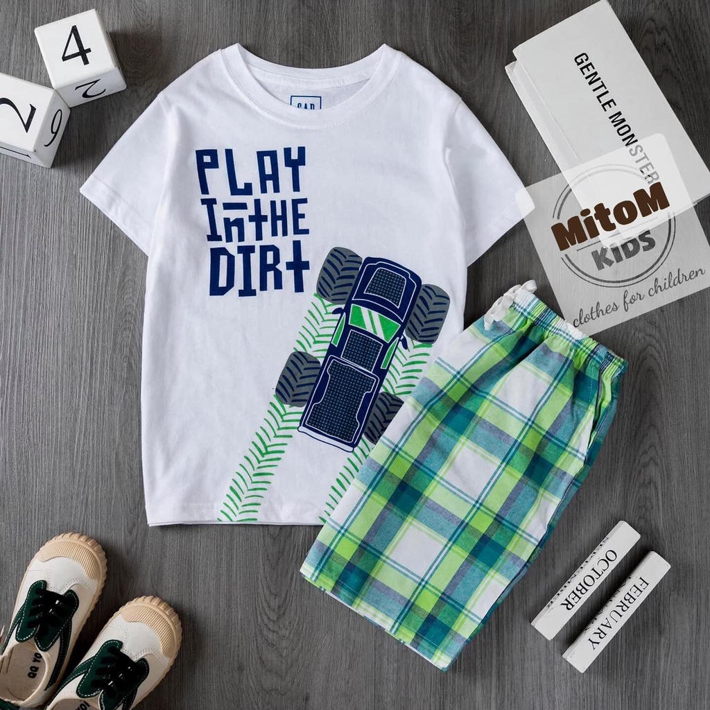 Đồ bộ đại bé trai G.A.P ♥️ FREESHIP ♥️ chất cotton xuất khẩu, size đại, hình in không nổ