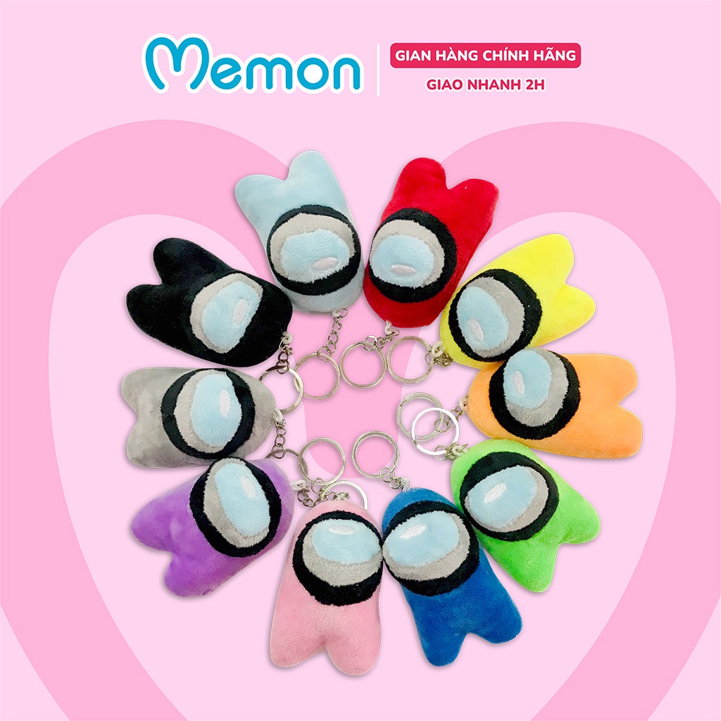 Móc Khóa Gấu Bông Among Us 3D Cao Cấp Memon