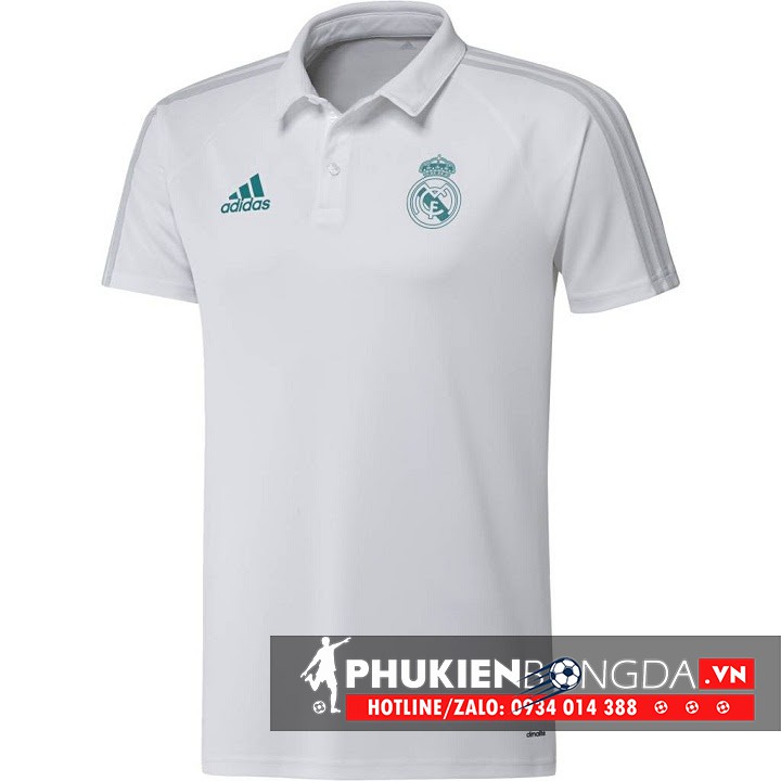 Áo thun polo REAL MADRID 2018 Trắng