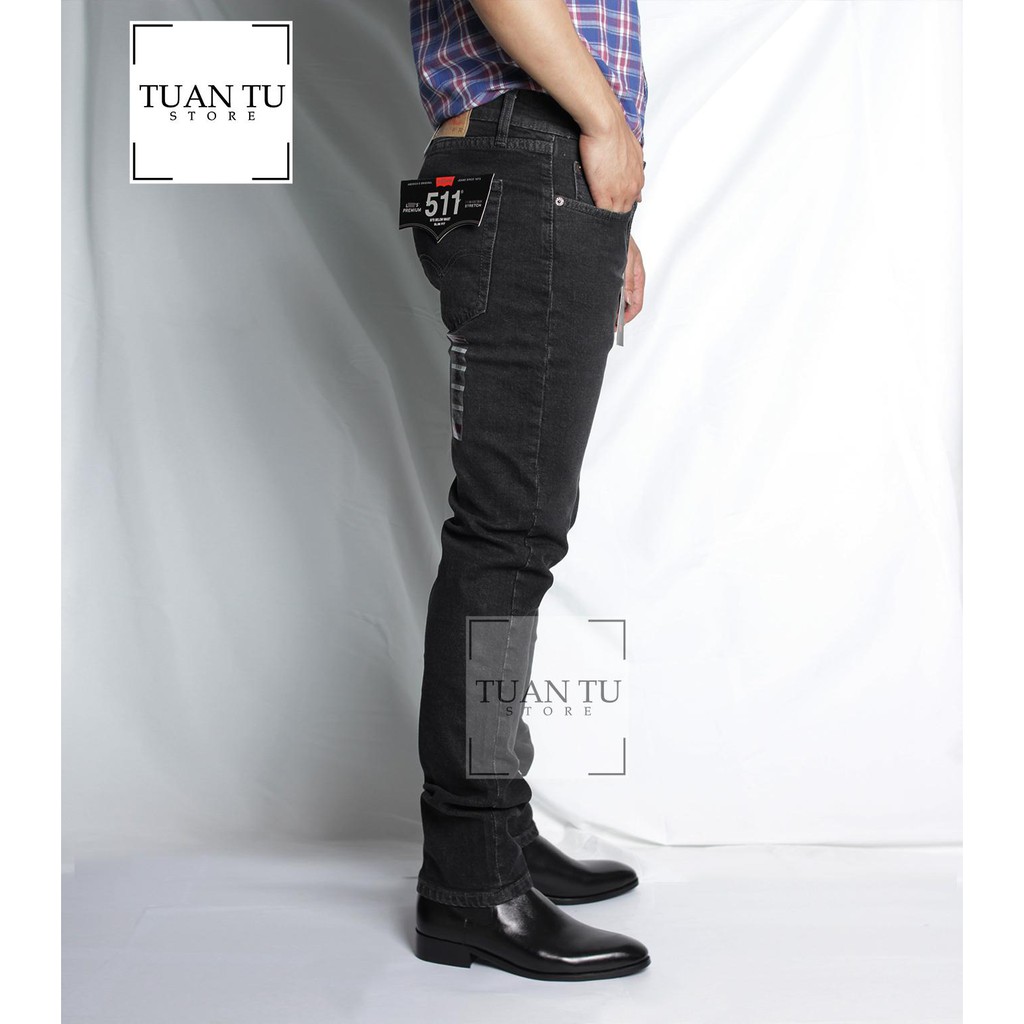 Quần Jean dài nam Lv 511 xám Made in cambodia T02 (Form ống đứng,chất vải co dãn nhẹ,ống quần 17-20cm) | BigBuy360 - bigbuy360.vn