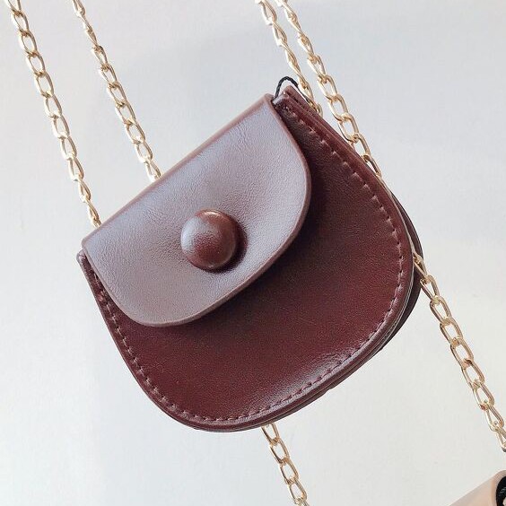 Túi đeo chéo Mini saddle bag MIEU - HJ11_Nâu Đậm