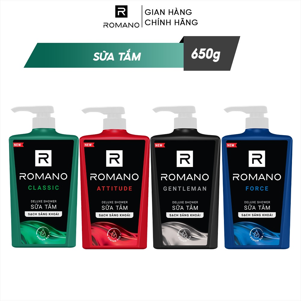 Sữa tắm Romano hương nước hoa 650g