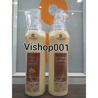 Bộ dầu gội xả chống rụng, phục hồi WELLMATE 500ml