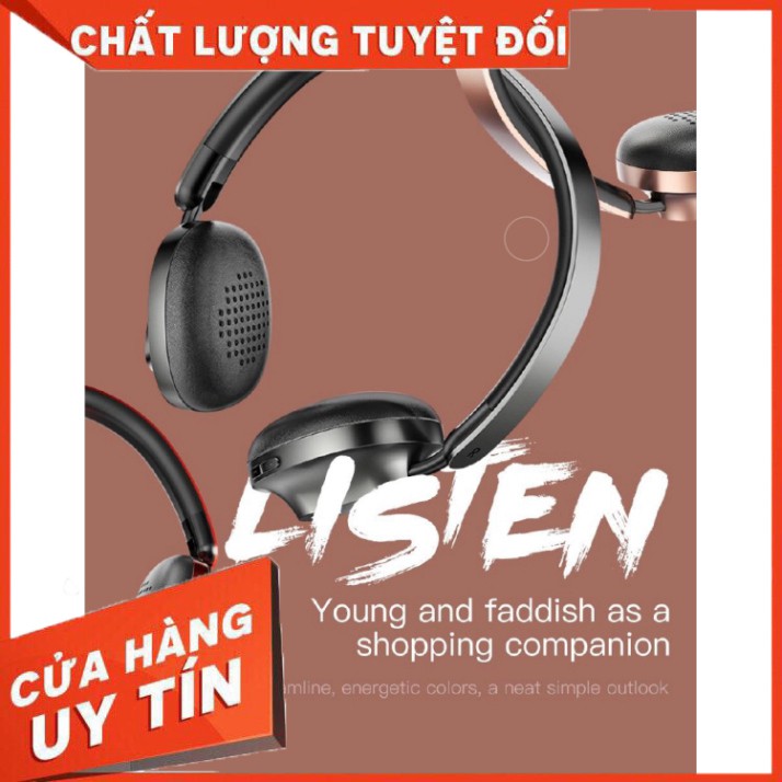 Tai nghe chùm Bluetooth v4.1 cao cấp âm thanh over ear Hifi stereo thương hiệu Baseus D01