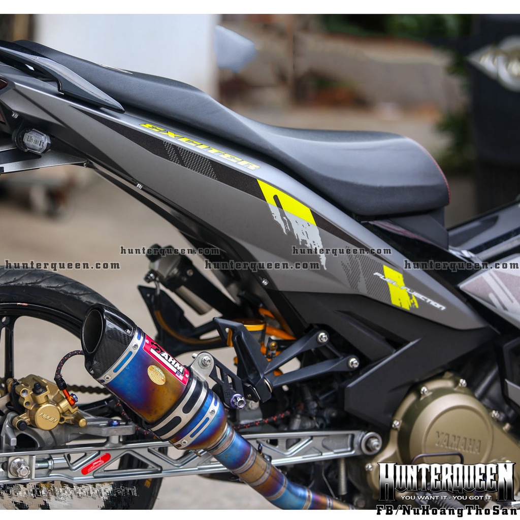 Tem rời cao cấp mới nhất 2022. Decal vàng chanh dán xe Exciter 150 màu xám. Không bay màu, bong tróc