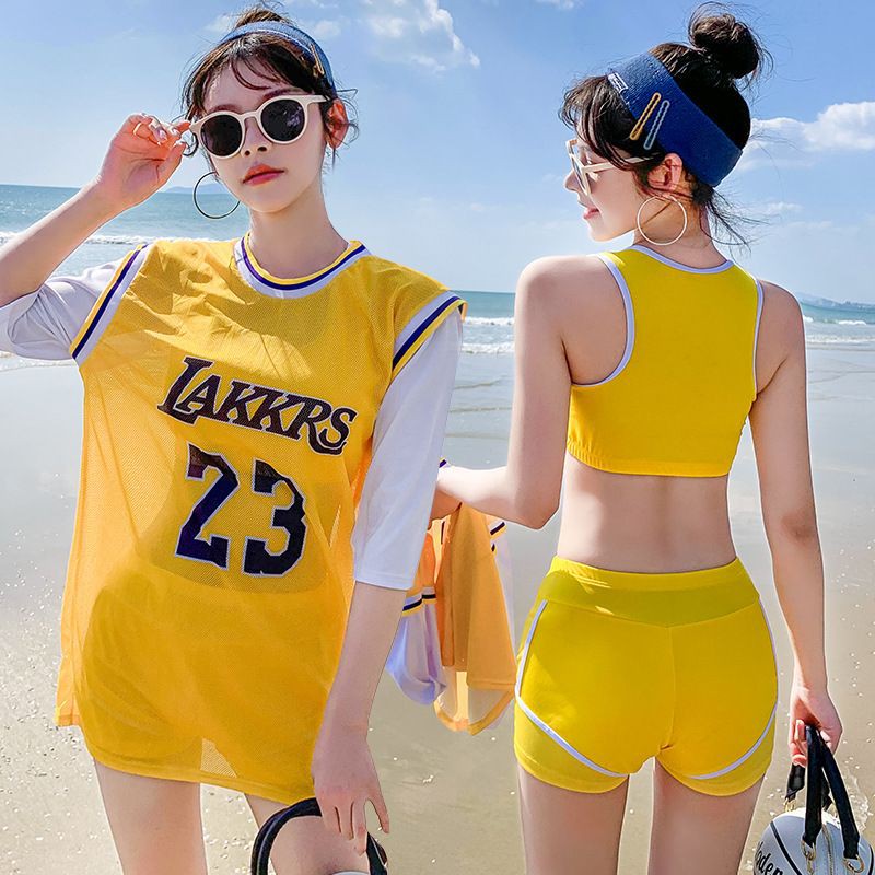 Sẵn - Set đồ tắm bikini 3 mảnh áo quần và khoác ngoài