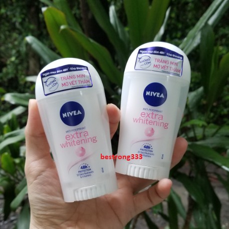 Sáp ngăn mùi NIVEA Extra Whitening trắng mịn mờ vết thâm 40ml